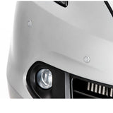 Reverse parking aid sensors fitted to a Suzuki Baleno front bumper