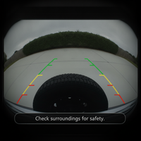Reversing camera view with parking guide lines (illustration)