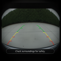 Reversing camera view with parking guide lines (illustration)